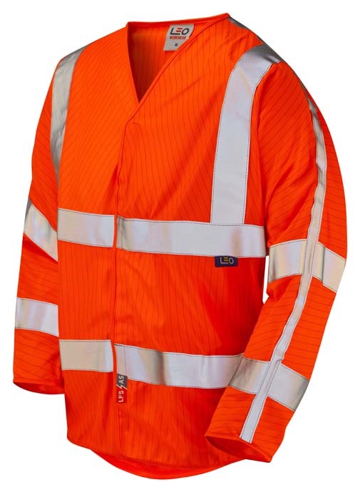 LEO WORKWEAR STICKLEPATH ISO 20471 Cl 3 LFS 3/4 Sleeve (EN 14116) EN 1149